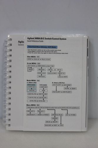 NEW AGILENT 3499A 3499B 3499C SWITCH CONTROL SYSTEM USER&#039;S GUIDE MANUAL(S7-4-73E