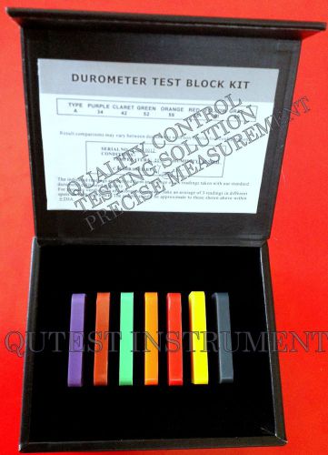 Durometer shore a hardness test block kit 7 pcs. w/ case for sale