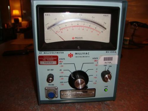 Millivac instruments rf millivoltmeter mv-828a for sale