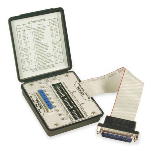 Pocket-Sized RS-232/DB25 Serial Break Out Box NIP
