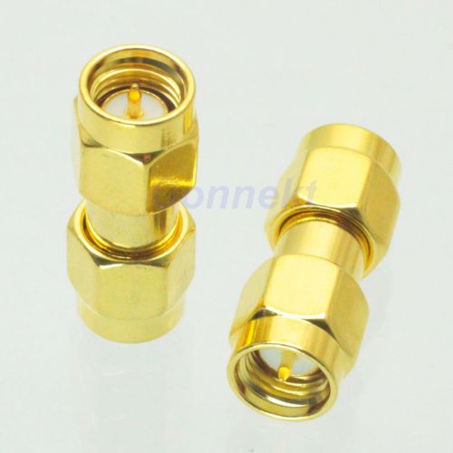 1pce sma male to sma male plug in series rf coaxial adapter connector for sale