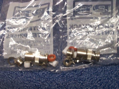 (2) PASTERNACK PE4236 BNC TWINAX PLUG CONNECOTR CLAMP/SOLDE ATTACH. FOR RG108,
