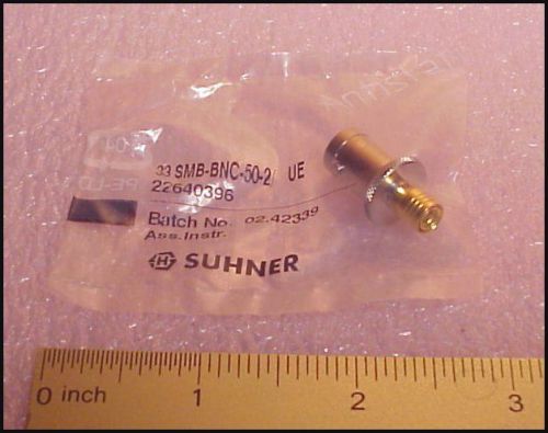 Suhner BNC female to SMB male - adapter connector - High Quality