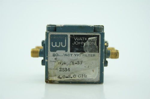 Watkins Johnson WJ Microwave RF double YIG Filter 4-8 GHz 100MHz  TESTED