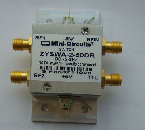MiniCircuits Microwave Switch Relay PIN Diode TTL 0-5GHz SMA ZYSWA-2-50DR - NEW