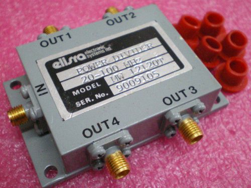 Elisra 4-way SMA Power Divider \ Splitter 20-100 MHz MW12120T