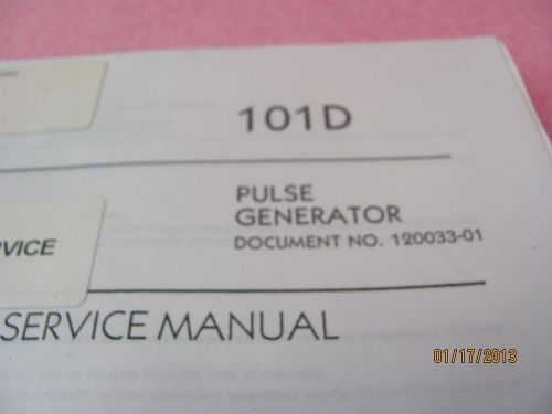 DATA PULSE MODEL 101D: Pulse Generator - Operating &amp; Service Manual