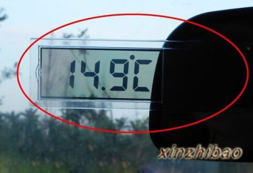 Us sale new arrival mini car suckedtype lcd screen temperature gauges for sale
