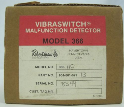 Robertshaw Vibraswitch Malfunction Detector Model 366-A8 Serial # 8549