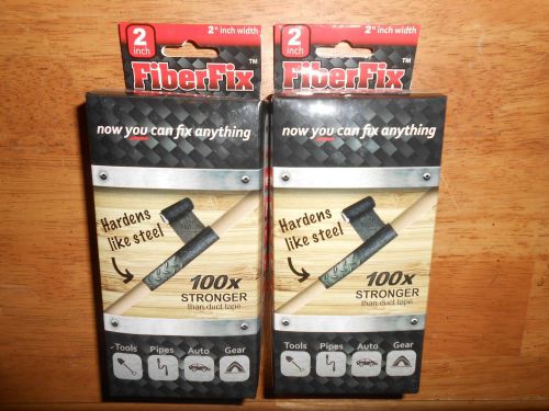 Fiber fix repair wrap tape 2 rolls 2&#034; x 50&#034; each hardens like steel! for sale