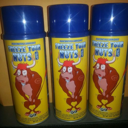 Penetrating oil/ lubricant freeze your nuts off 3 aerosol cans for sale
