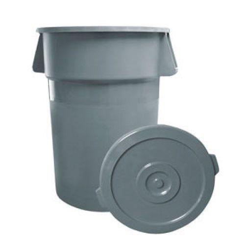 TC-44G 44 Gallon Gray Plastic Trash Can