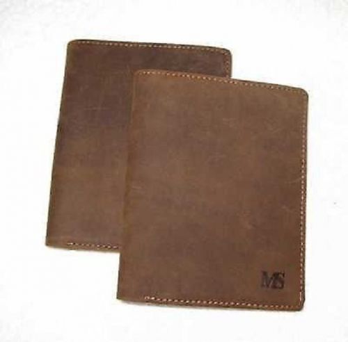 Handmade vintage men genuine cowhide leather wallet bag brown new 201d for sale