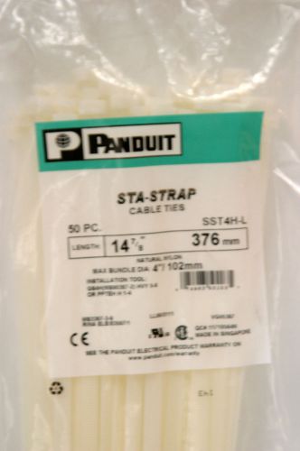 New 50 pc panduit sst$h-l cable zip ties 14 7/8&#034; inches  sta strap std natural for sale