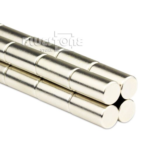 10pcs Strong Round Long Bar Cylinder Magnets 10 x 20 mm Neodymium Rare Earth N50