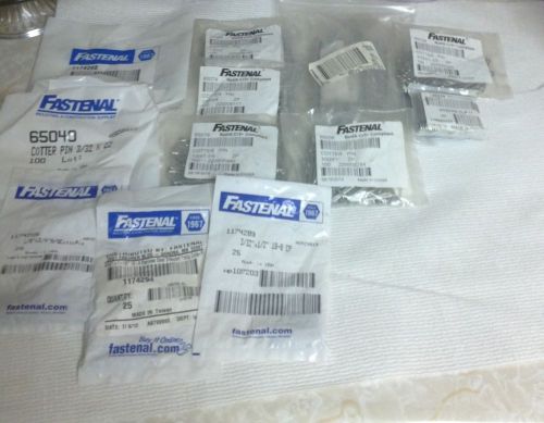 Cotter pins extended prong   fastenal mixed size lot -(qty:725) for sale