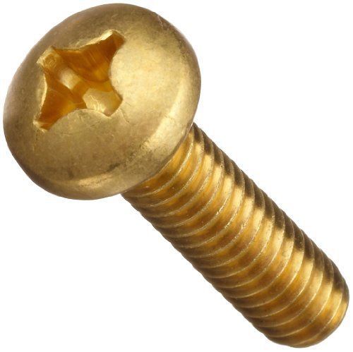 Brass machine screw plain finish pan head phillips drive 1/2&#034; length pack for sale