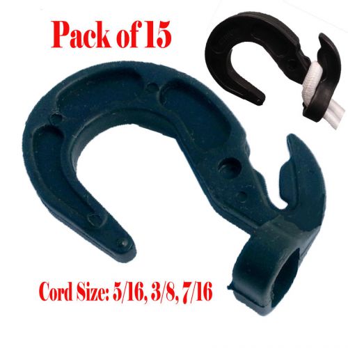 15X Bungee Cord Hooks Bungie Shock Cord Hook Tarp Straps Poly Tarp 3/16 7/16 3/8