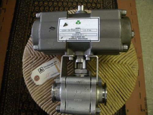 Tri clover air actuated valve, 1 1/2&#034;  new-old stock for sale