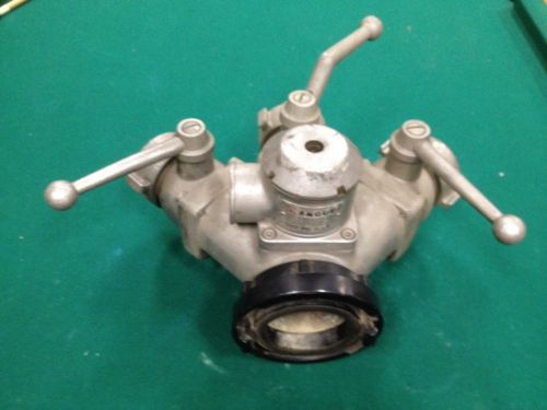 4-3 inch? storz fire hose gated manifold valve angus triple 200 psi used for sale