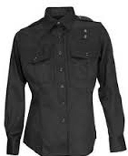 Womens flying cross delux wool blend uniform shirt black size 38 m long sleeve for sale