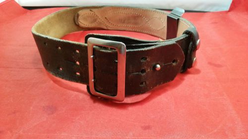 Jay-Pee Black Leather Officer&#039;s Belt 37&#034; Nice Vintage Belt LOOK!