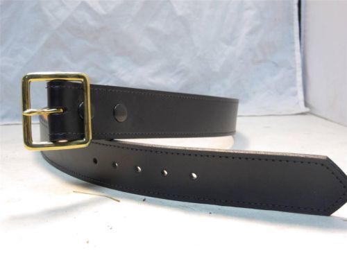 Custom g&amp;g sz 38&#034; plain black 1.75&#034; wide shooters garrison gun belt brass buckle for sale
