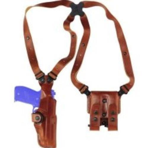 Galco vertical shoulder holster ambidex tan 4.49&#034; for glock 17 19 vhs224 for sale