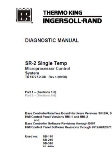 Thermo king sr-2 diagnoses manual green book repair sb 110 210 310 slx 100 200 for sale