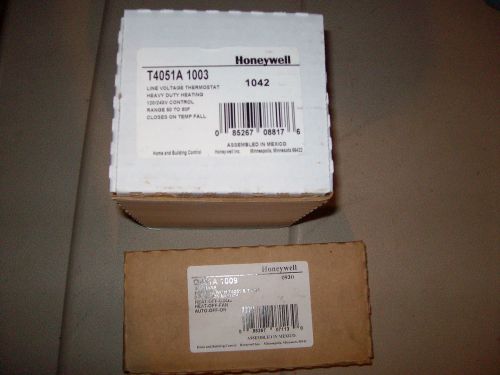 Honeywell Thermstat T4051A 1003 &amp; Subbase Q651A 1009 (heating only) line voltage
