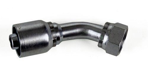 Ffx45-06-06 - 3/8&#034; hose x 3/8&#034; orfs female swivel 45° hydraulic hose fitting for sale