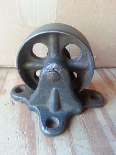 1 cast iron industrial caster cart table wheel 4&#034; dia x 1-1/4&#034;w 4 3/8&#034; h for sale