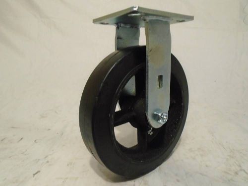 8&#034; x 2&#034; rigid caster w/ rubber wheel on steel hub 500lb tool box for sale