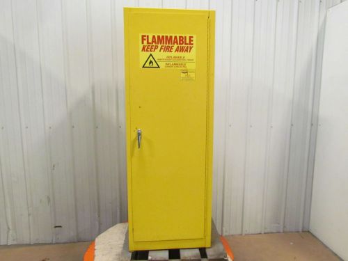 Eagle model 1923 24 gal flammable safety storage cabinet 1 door yellow 23x18x65 for sale