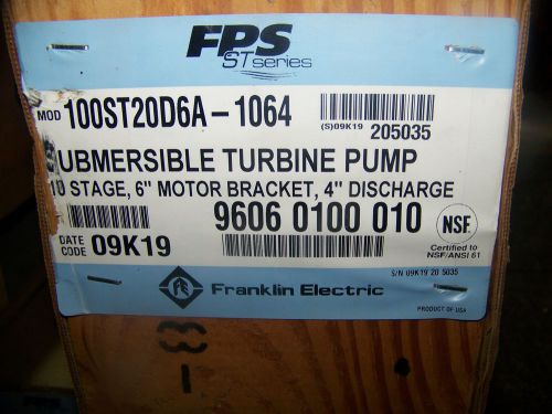 FRANKLIN  FPS  ST SERIES  SUBMERSIBLE TURBINE  PUMP   10  STAGE