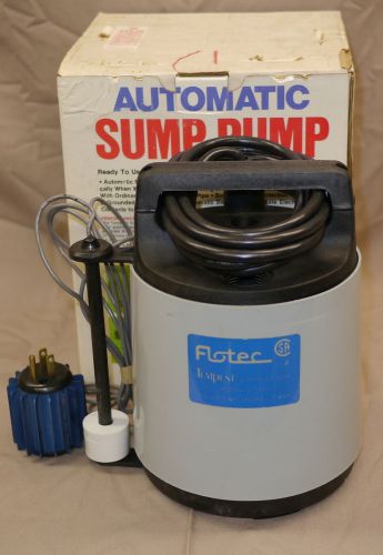 Flotec automatic sump pump model s1400 flooding fountains condensate removal for sale