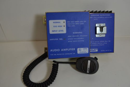 EDWARDS EST AA75P-25 Amplifier, 50 Watt, 25V. Contains tone generator, page micr