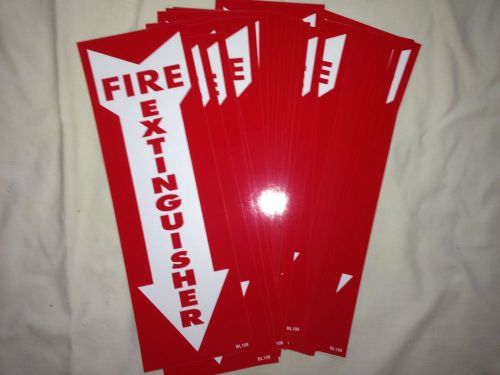 FIRE EXT. 4X12&#034; VINYL SELF ADHESIVE STICKERS. QTY OF 50. ***FREE SHIPPING***