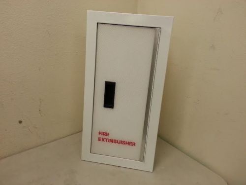 FIRE EXTINGUISHER CABINET J.L. INDUSTRIES USED WHITE STEEL FIRE SAFETY FS202