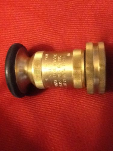 Elkhart brass manufacturing model l-205-b 1 1/2 in. fire hose nozzle for sale