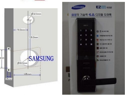 Samsung ezon shs-5230 samsung biometrics fingerprint digital door lock for sale