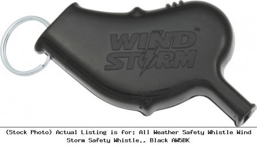 All Weather Safety Whistle Wind Storm Safety Whistle., Black AW5BK Work : 203
