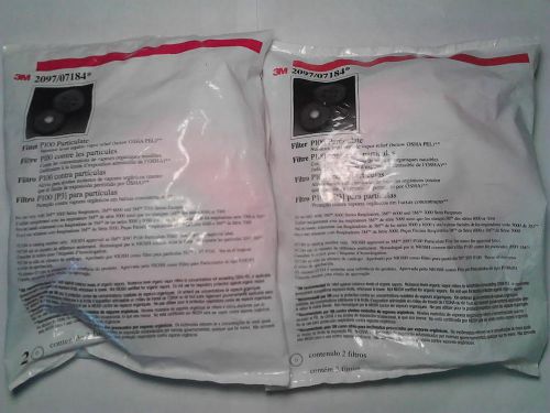 3M 2097/07184 P100 Particulate Filter -2 PACK- (NEW)