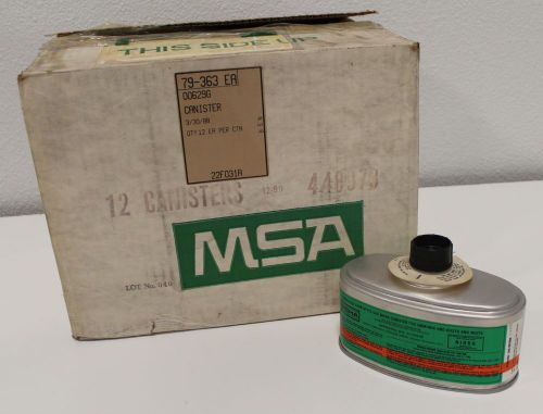 Lot of (12) MSA Type GMD-C Canister, Gas Mask 79-363 22F031A + Free Shipping!!!