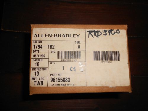 Allen Bradley 1794-TB2 Flex I/O Terminall Base &#034;NEW&#034;