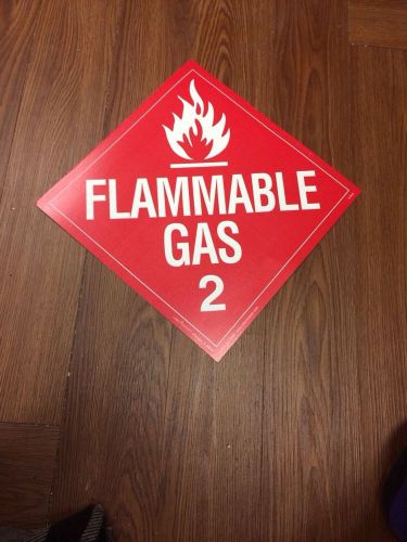 Flammable Gas Placard, Worded, Tagboard (lot 25)