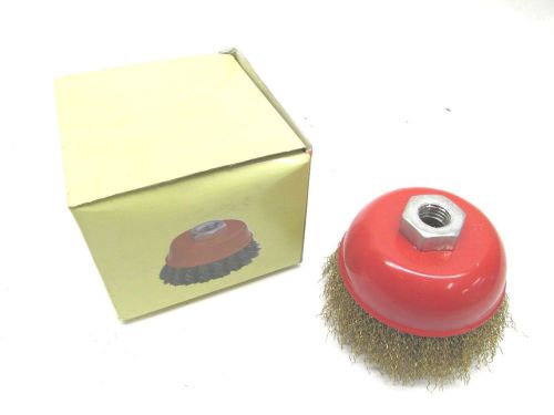 New 3&#034; x 5/8&#034; 11 nc knot wire cup brush for angle grinders knotted wheel for sale