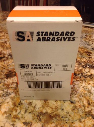Standard Abrasives Quick change discs 2&#034; 80 grit 592406 box of 100 ea.