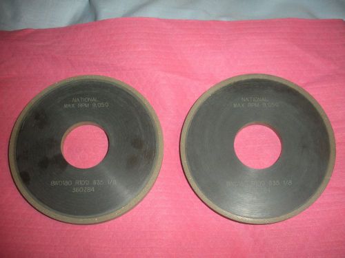 2-national diamond grinding wheels 8wd180r100b35 1/8 for sale