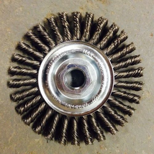 4.5&#034; inch wire wheel for angle grinder-z60grit-thread on type-top of the line for sale